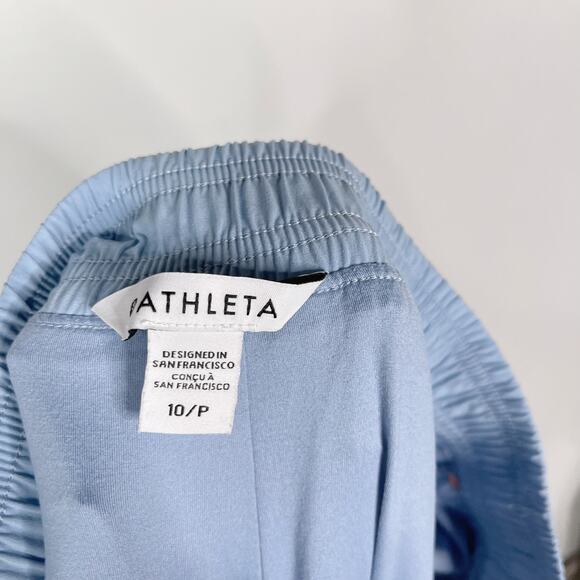 Athleta 10P Blue Brooklyn Lined Jogger Pants Woven Featherweight Stretch Pockets - Picture 10 of 15